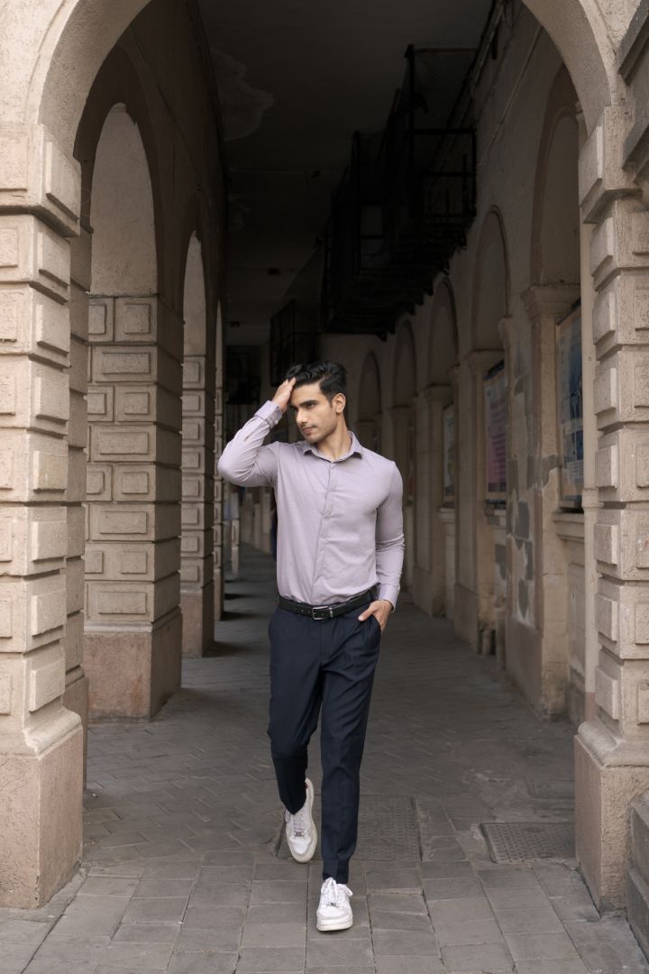 Men's Biofused & Engineered Cream Concealed Formal Shirt