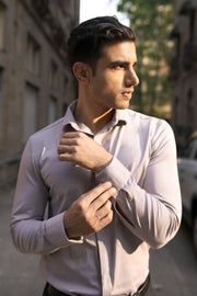 Men's Biofused & Engineered Cream Concealed Formal Shirt