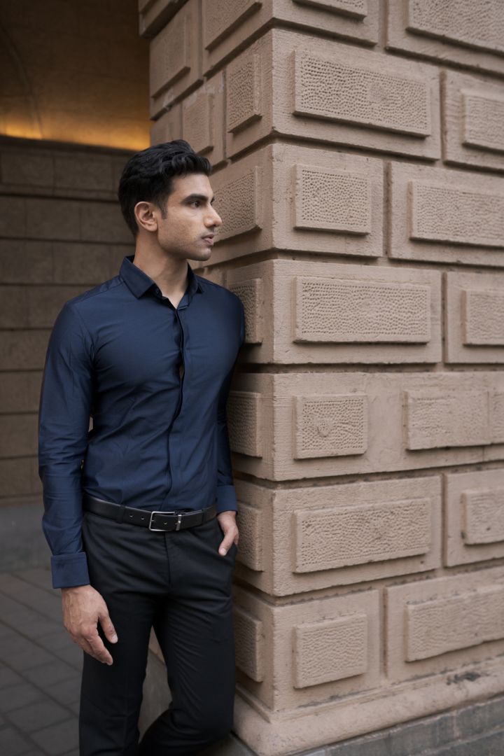 Men's Biofused & Engineered Royal Blue Formal Shirt