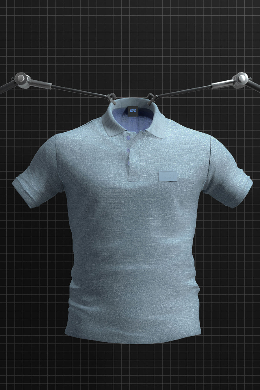 Men’s Coffee-Infused Blue Polo