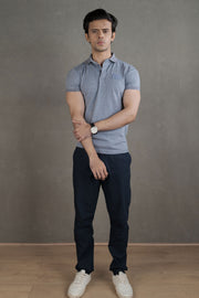 Men’s Coffee-Infused Blue Polo