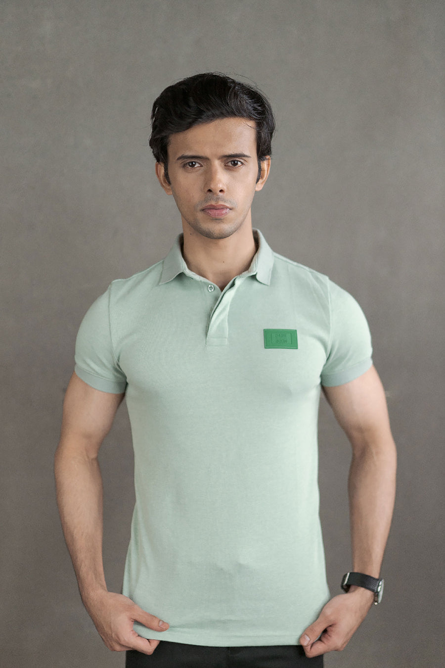 Men’s Coffee-Infused Green Polo