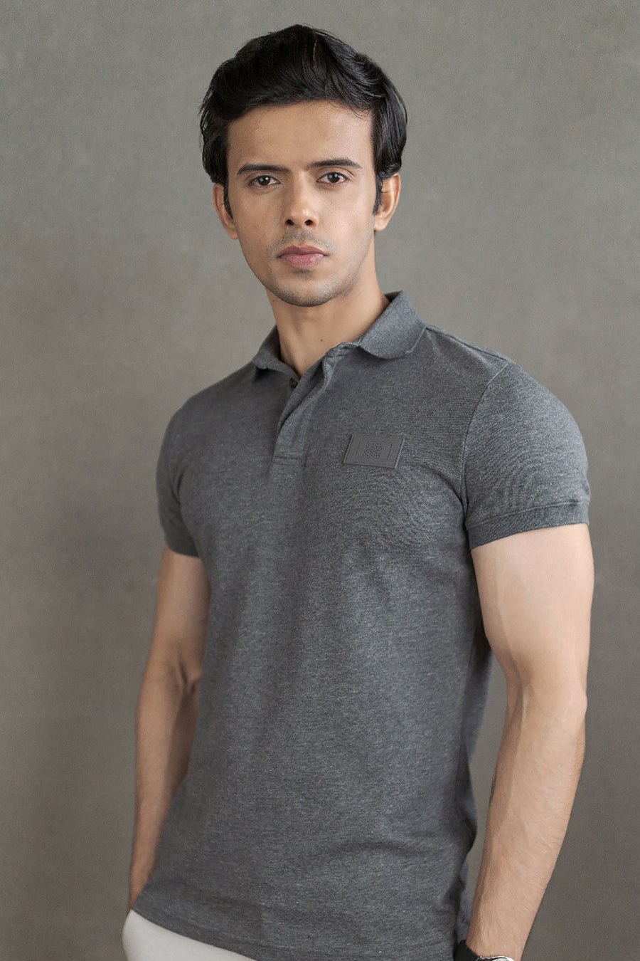 Men’s Coffee-Infused Grey Polo