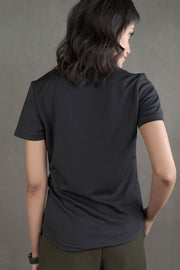 Women’s Coffee-Infused Black T-shirt