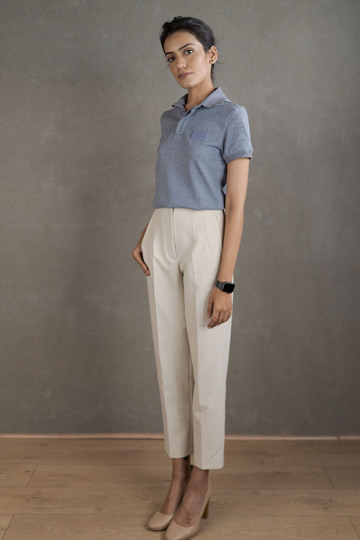 Women’s Coffee-Infused Blue Polo