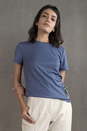 Women’s Coffee-Infused Blue T-shirt