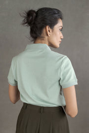 Women’s Coffee-Infused Green Polo