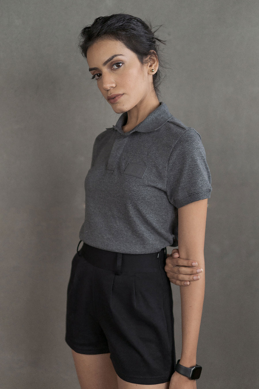 Women’s Coffee-Infused Grey Polo