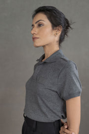 Women’s Coffee-Infused Grey Polo